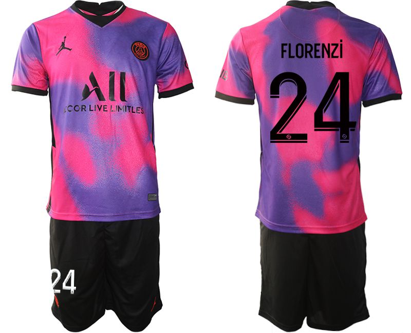 Men 2020-2021 Club Paris St German away purple #24 Soccer Jersey